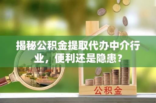 雁峰揭秘公积金提取代办中介行业，便利还是隐患？
