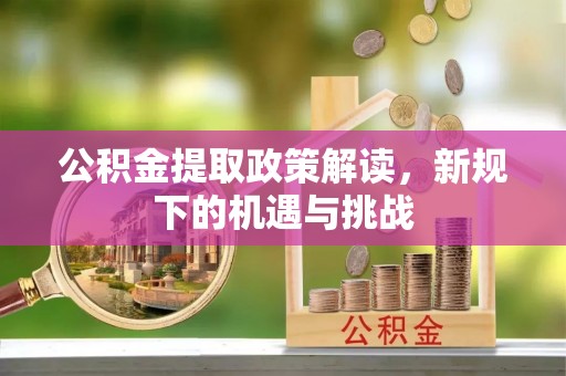 雁峰公积金提取政策解读，新规下的机遇与挑战