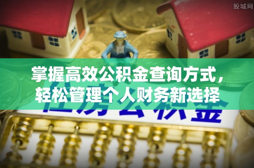 雁峰掌握高效公积金查询方式，轻松管理个人财务新选择