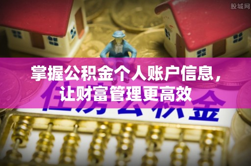 雁峰掌握公积金个人账户信息，让财富管理更高效