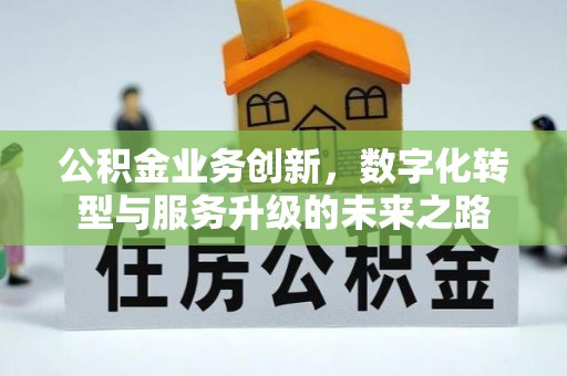 雁峰公积金业务创新，数字化转型与服务升级的未来之路