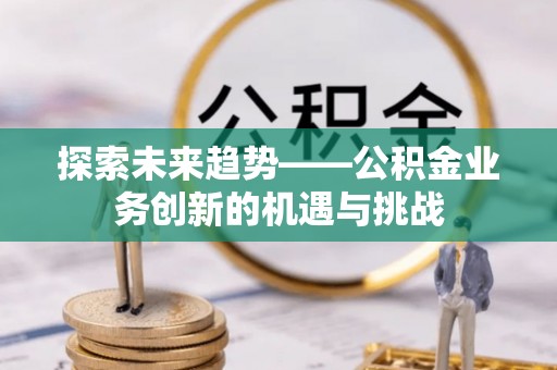 雁峰探索未来趋势——公积金业务创新的机遇与挑战