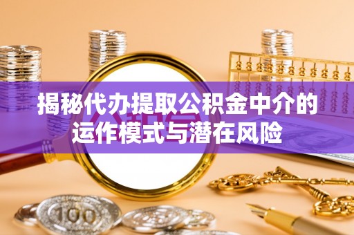 雁峰揭秘代办提取公积金中介的运作模式与潜在风险