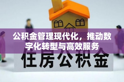 雁峰公积金管理现代化，推动数字化转型与高效服务