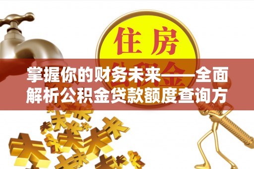 雁峰掌握你的财务未来——全面解析公积金贷款额度查询方法