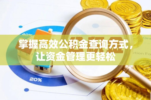 雁峰掌握高效公积金查询方式，让资金管理更轻松